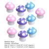 10Pcs/Set Miniature Mushroom Ornament Simulated Mini Mushroom Figurine Colored Mushroom Statue for Potted Plants Micro Landscape