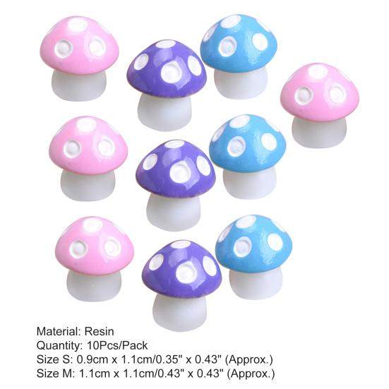 10Pcs/Set Miniature Mushroom Ornament Simulated Mini Mushroom Figurine Colored Mushroom Statue for Potted Plants Micro Landscape