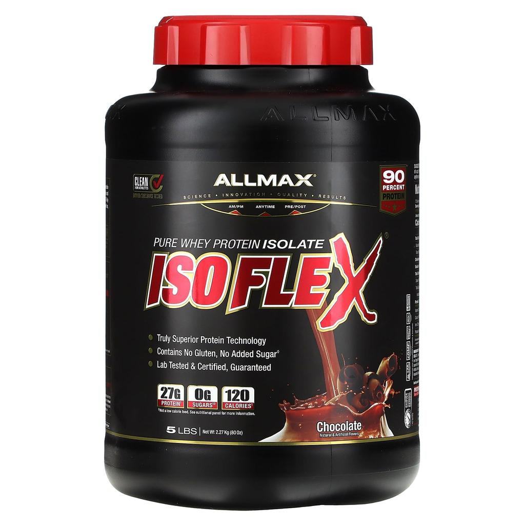 ALLMAX, ISOFLEX®, Pure Whey Protein Isolate, Chocolate, 5 Lbs (2.27 Kg)