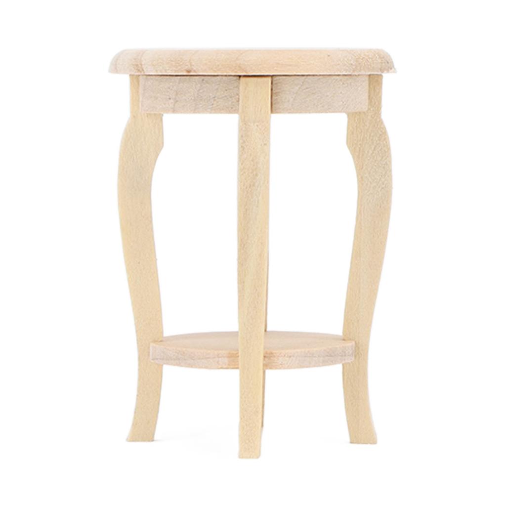 1:12 Dollhouse Miniature Bonsai Stool Wooden Unfinished Perfect Detailed Dollhouse Stool Chair