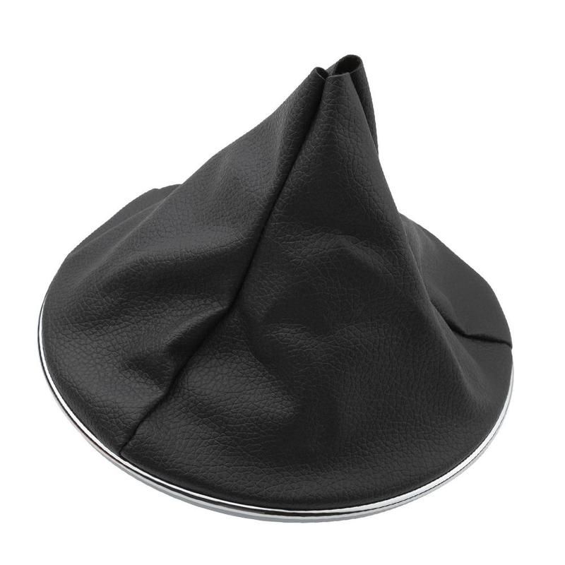 55344016 6 Speed Car Gear Shift Shifter Knob Head Ball Stick Cover Boot Gaiter Fit for Fiat 500 2012-2018 Matte Silver & Black