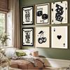 Плакат с игральными картами Lucky, классические винтажные постеры, настенное искусство в стиле HD, ретро-постеры для декора стен домашней комнаты