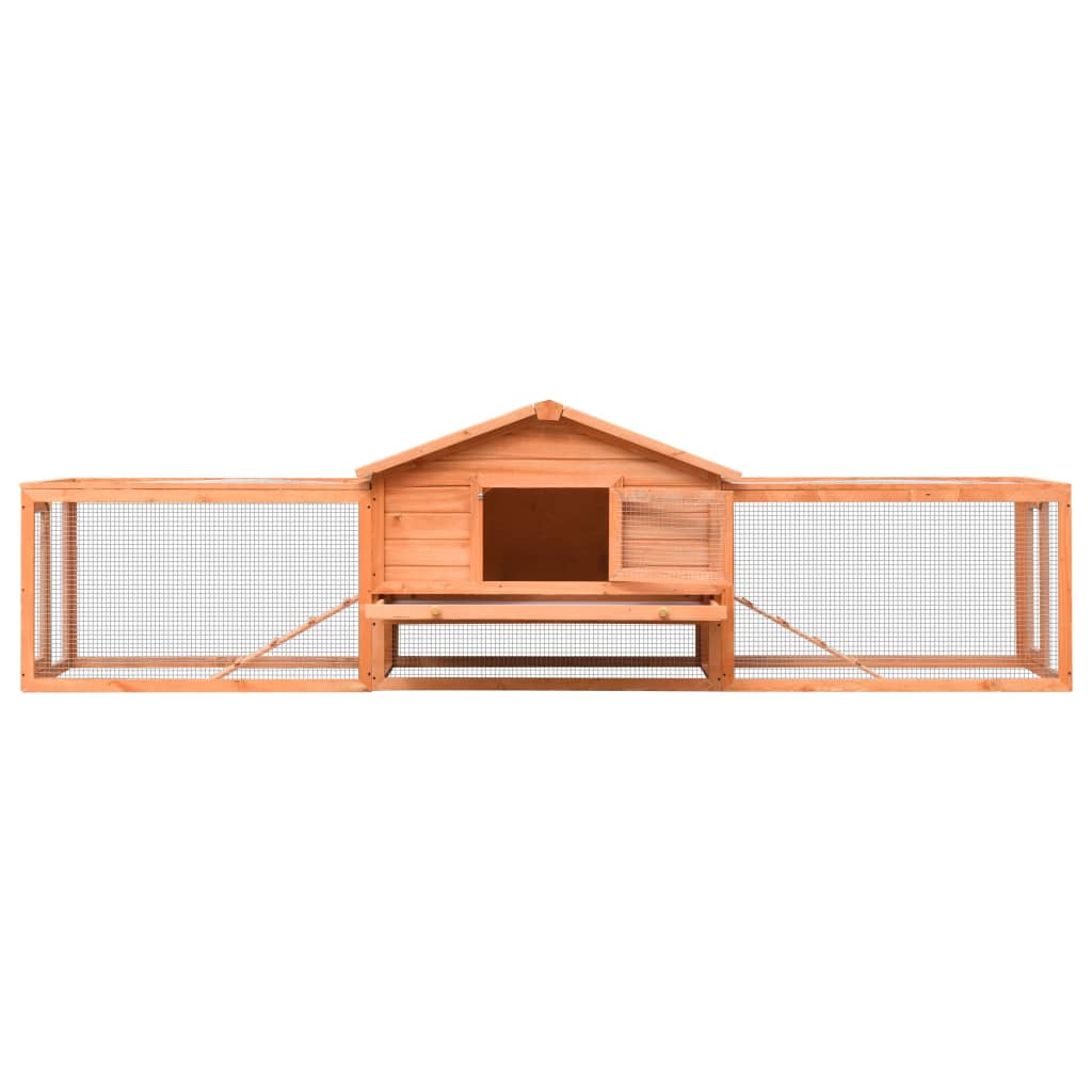 Rabbit Hutch 310 x 70 x 87 cm Pine & Spruce Wood
