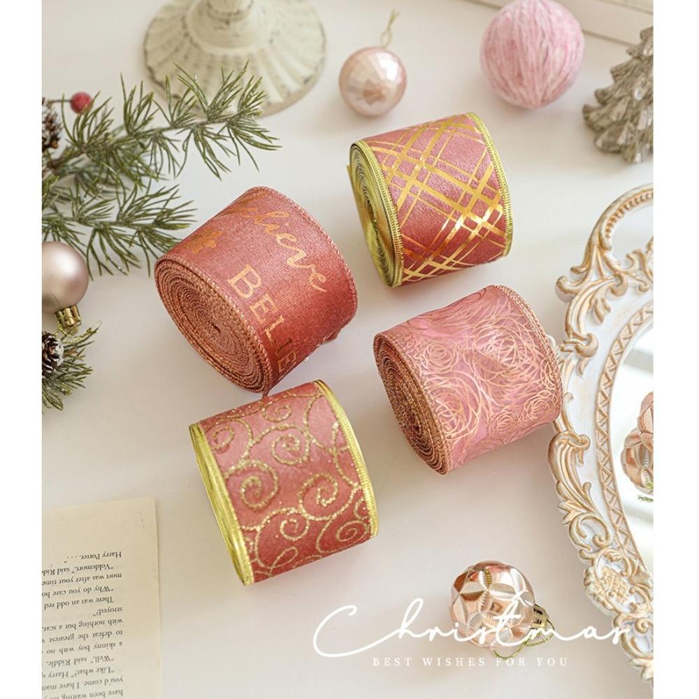 Сделай сам Тканевая лента-завиток Рождественский подарок Мешковинная лента Новая рождественская лента