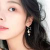Simple Temperament Hollow Star Asymmetric Alloy Earrings Female Jewelry Gift