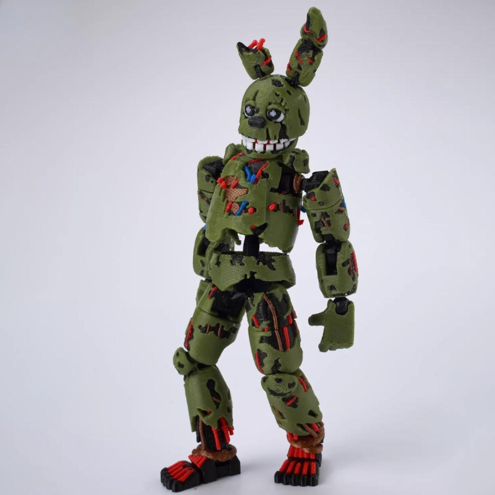Fnaf Фредди Фазбер'С Пицца Спрингтрап Наборы Игрушек 3D Печатные Фигурки Действия Аниме Модель Счастливый Макет 13 Многосуставные Украшения Подарки