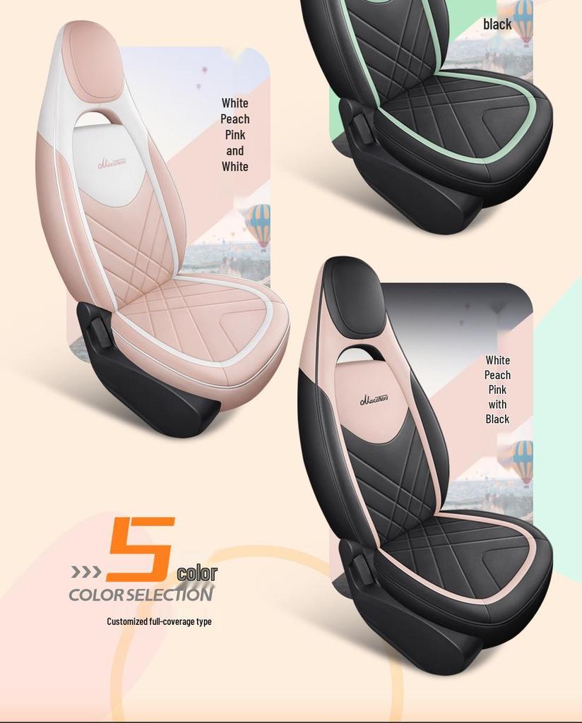 Wuling Hongguang Mini Macaron Full Leather Cartoon Seat Cover for MINIEV