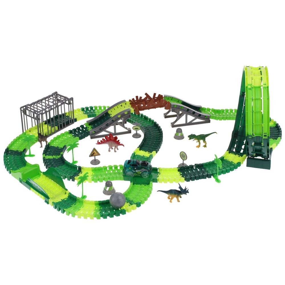 Tor Samochodowy Wyścigowy Dino Park Dinozaury Zdalnie Sterowany 275 El