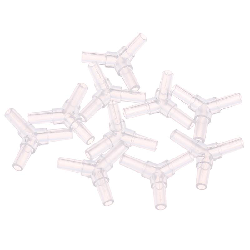 10 шт. Аквариумные соединители для шланга подачи воздуха Пластиковые клапанные соединения Прозрачные адаптеры для воздушной трубки для аквариума Для шланга воздушной линии с внутренним диаметром 4 см