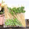 Fruit Forks Bamboo Disposable Fruit Skewers Creative Flower Skewers 100pcs Cute Toothpicks