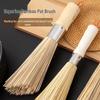 Natural Bamboo Pot and Kitchen Scrub Brush for Cleaning and Washing