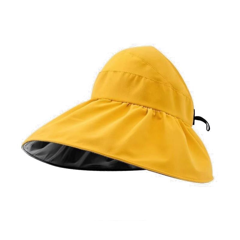 Summer Empty Top Wide Brim Sun Hat For Women Anti Uv Sunscreen Bucket Hat Female Sun Protection Outdoor Beach Cap