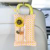 Коробка для салфеток из розовой клетчатой ткани, переносная подвесная сумка для салфеток в гостиную, контейнер для дома, автомобиля, полотенца, салфетки, бумажные пакеты, украшение для дома