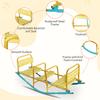 132.99Cm three-person seesaw, children's toy, outdoor/garden/school play equipment, slip-resistant, comfortable seats and backrests, safety standards