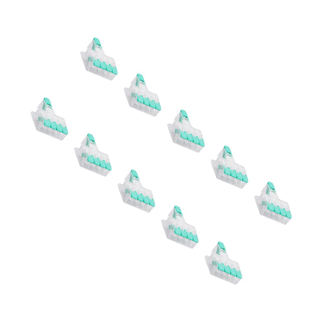 10 шт. комплект рычажных соединителей проводов от 1 до 4, быстроразъемный соединитель кабеля, клеммная колодка для проводника