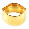 Gold Plated 'Hammered Zen' Ring