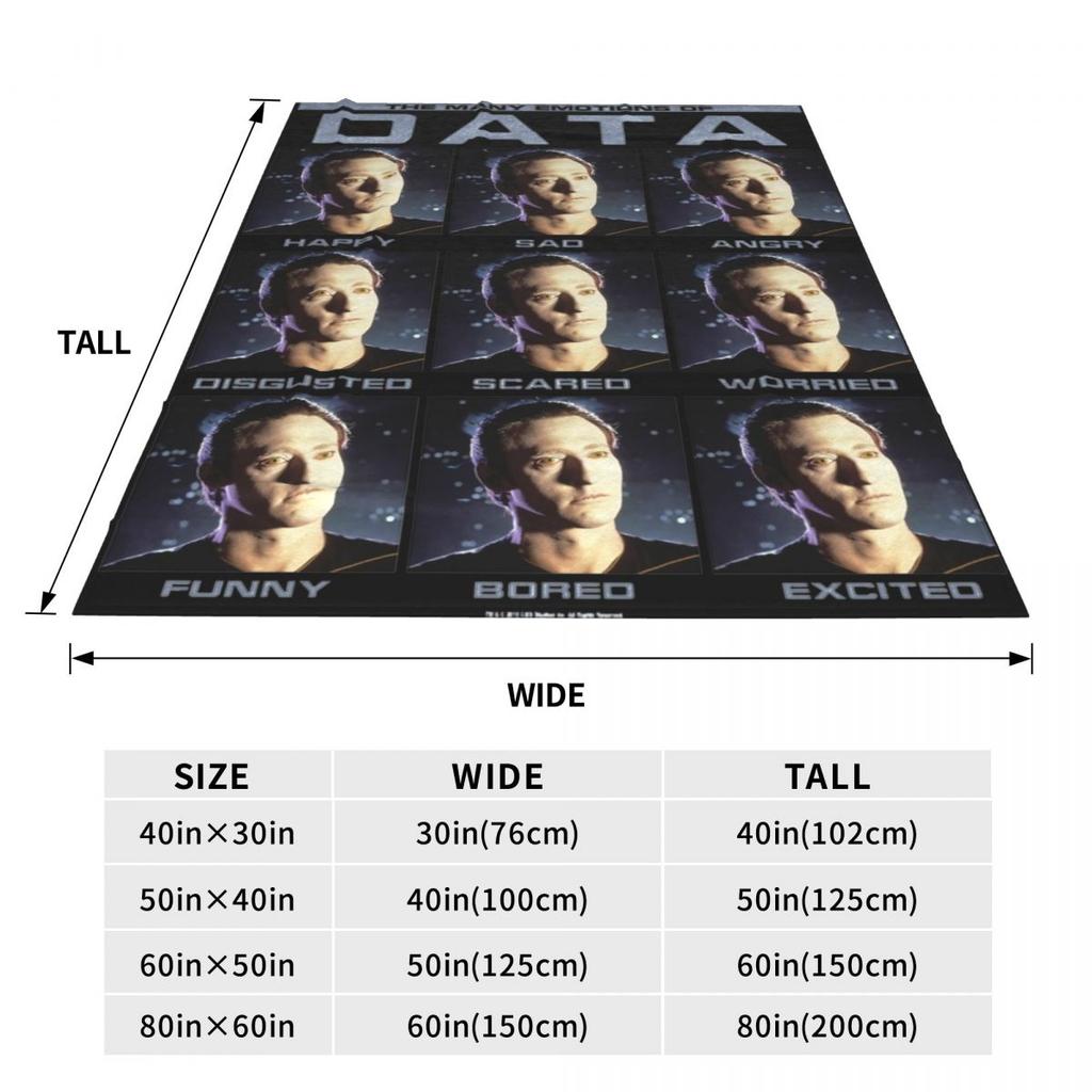 Stars Treks The Many Emotions Of Data Velvet Throw Blanket Blanket for Home Couch Soft Bedding Throws