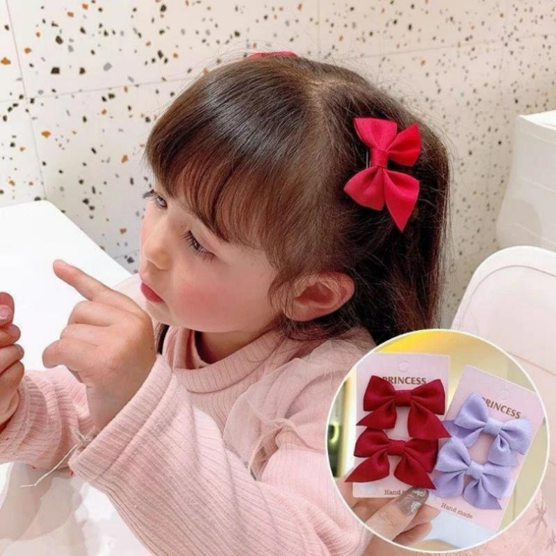 2 Piece Bow Hair Clip Elegant Flower Hair Clips For Kids Ladies Set Hairpin Hair Accessories Style Bair Accessories