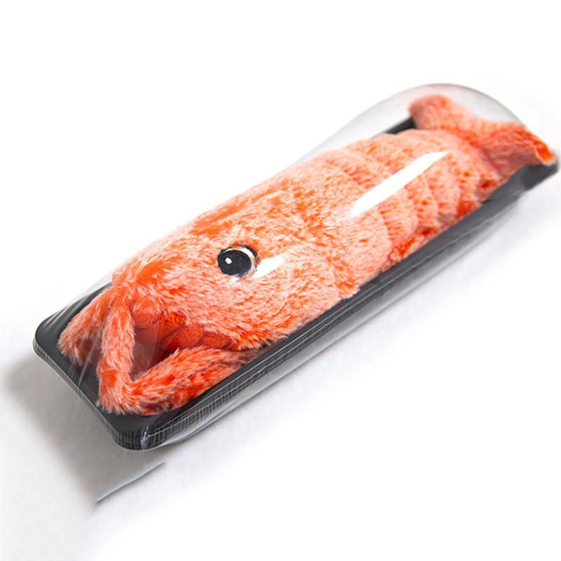 Электрическая прыгающая игрушка для кошек, креветки, движущаяся имитация, лобстер, танцующий, плюшевые игрушки для домашних животных, собак, кошек, интерактивная игрушка для животных