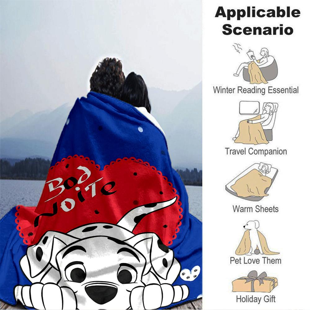 Good Night Dalmatian Blanket Soft Throw Blanket For Home Bedroom Bed Sofa Travel Office Solid Christmas Blanket
