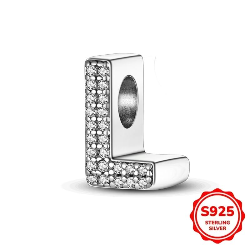 Trendy Fashion Classic 26 Alphabet Letters Charm Bead Components Bead Components Authentic Original Retro Zircon Copper Metal Designed For Women