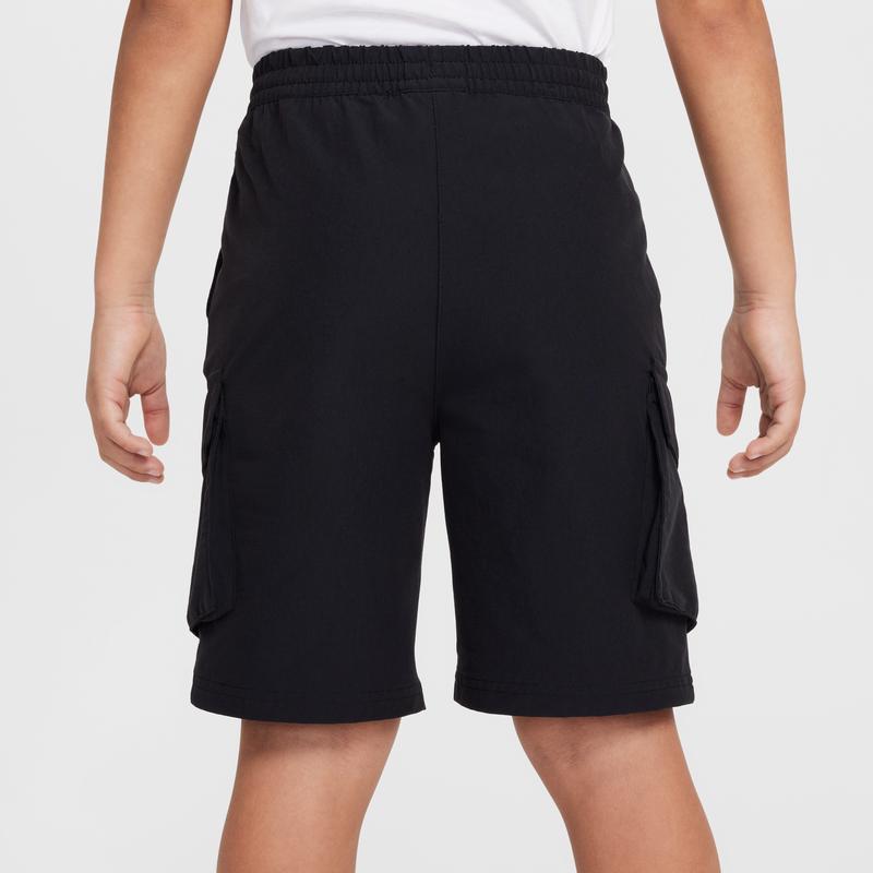 Nike Повседневные простые быстросохнущие тканые шорты Dri-Fit Детские шорты Черные HQ7816-010