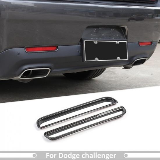 Rear Fog Light Frame Lamp Trim Accessories for Dodge Challenger 15+ Carbon Fiber
