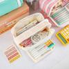 Front Window Ins Style Multi-layer Pencil Case Large Capacity Simple Stationery Bag Multifunctional Makeup Bag Storage Bag