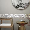 Зеркало в форме гальки Наклейка на стену для дома Фон для гостиной и спальни Наклейки
