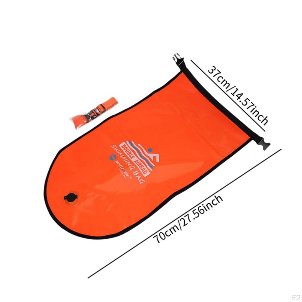 Swim Buoy Float and Drybag PVC Highly Visible for Canoes Boaters Kayaking