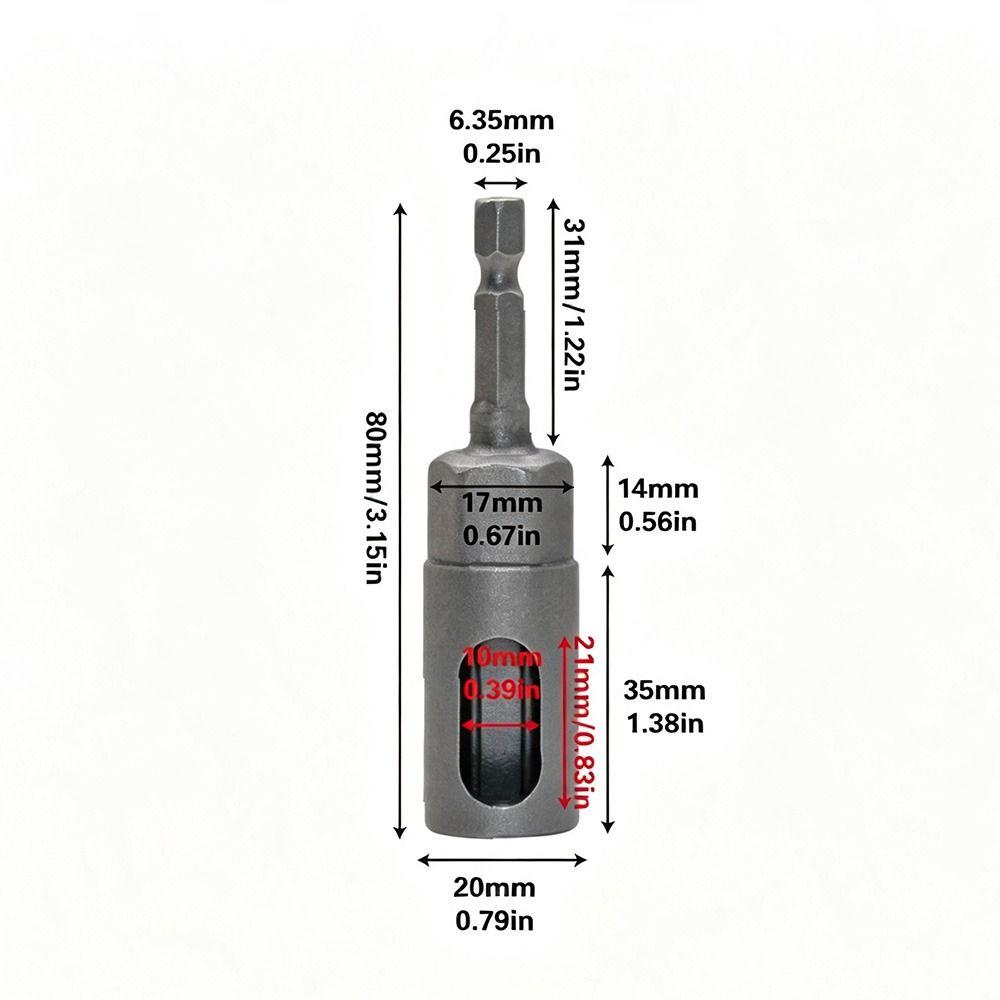Extended Reach Open End Socket High Carbon Steel Hex Driver Bit Hex Socket Adapter Bolt Removal