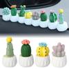 Resin Cactus Car Ornament Mini Cute Dollhouse Miniature Succulent Potted Home Garden Decor Toy