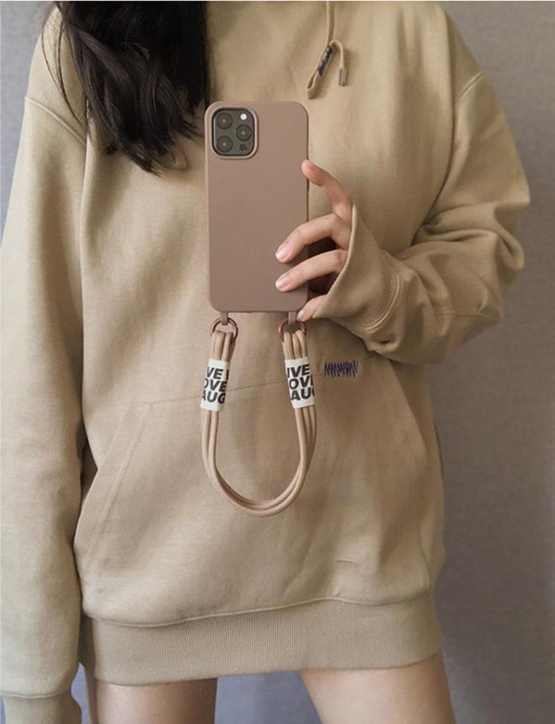 Ремешок через плечо, однотонный мягкий чехол для iPhone 13 MiNi 12 11 Pro Max XS XR X 8 7 Plus SE, стильный ремешок Ins, жидкий силиконовый чехол