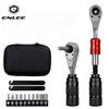 ENLEE Ящик с велосипедным ремонтным инструментом Трещоточный ключ Двусторонняя регулировка 10 штук Набор насадок Обслуживание Многофункциональный инструмент