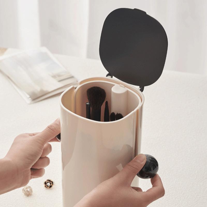 Автоматический держатель для кистей для макияжа, креативный карандаш для бровей, коробка для хранения кистей для макияжа, пыленепроницаемый водонепроницаемый органайзер для кистей для макияжа