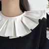 Detachable Ruffle Shawl Wrap Fake Collar Sweater Lapel Blouse Top Pleated Decorative Collar Capelet Clothes Accessories