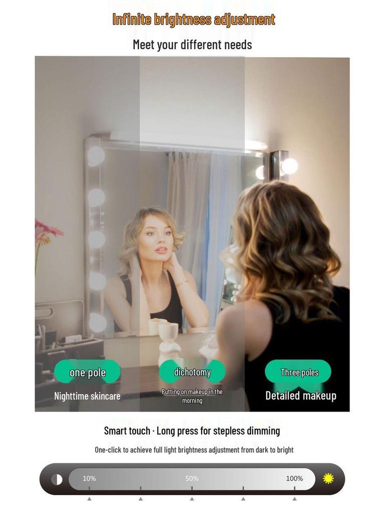 LED Dimmable Hollywood Vanity Mirror Lights for Bathroom