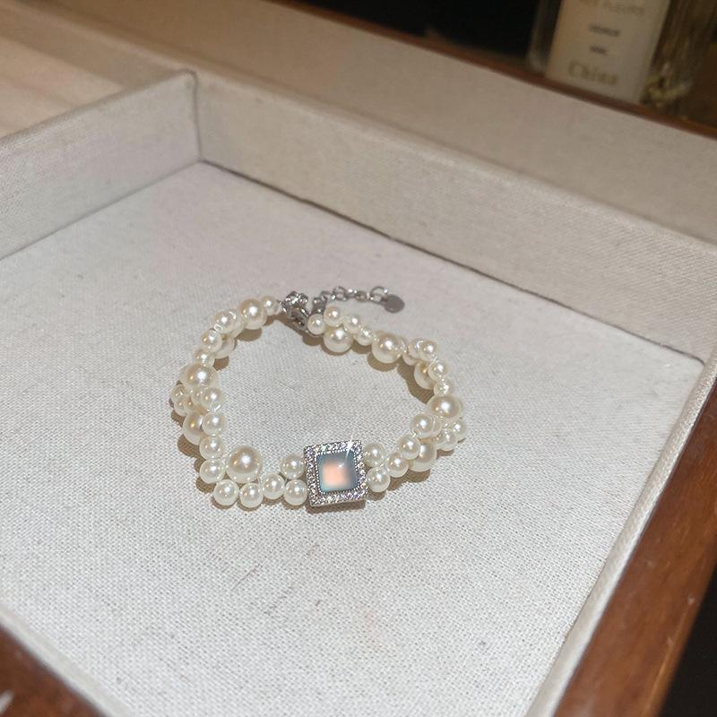 Ретро Геометрический Браслет из Пресноводного Жемчуга - Модные Ювелирные Изделия Продвинутого Дизайна для Женщин