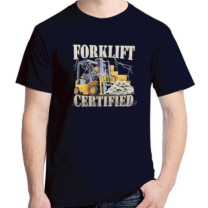 Funny Forklift Certified Operator Print Graphic T Shirts Vintage Fashion Short Sleeve Tshirts Cotton Casual Cozy Unisexs Tshirt