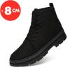 Модная зимняя мужская обувь Ботинки-лифты Обувь на скрытой платформе Теплый холст Увеличивающая рост обувь для мужчин Увеличение стельки 8 см 6 см Повседневная обувь для лифта Спортивная
