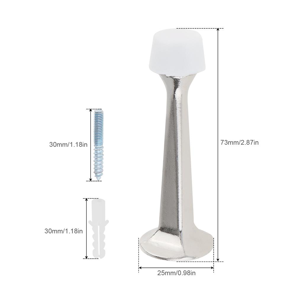 Черный Серебристый Регулируемый Сверхпрочный Дверной Стопор Жесткая Конструкция Мягкие Резиновые Наконечники Защита Стены Универсальный