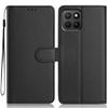 For Honor X8c 4G Wallet Case with Strap/Multiple Card Slots Solid Color Leather Stand Phone Cover