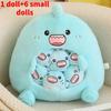 Capybara Cartoon Cute Shark Bag Snack Stuffed Animals Containing 6 Small Dolls