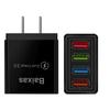 4-портовое USB-зарядное устройство для мобильных телефонов и планшетов, стандарт США/ЕС, быстрая зарядка 3A