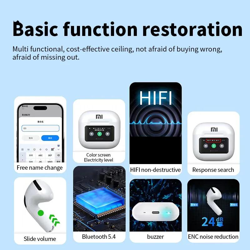 Wireless A10 Pro Bluetooth 5.4 Headphones Waterproof Headset In-Ear Earphones Active Noise Canceling Earbuds With Mic Sport Headets