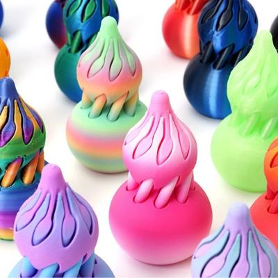 3D Печать Тыква Офисные Фигурки Орнамент Спиральная Декомпрессионная Тыква Миниатюры Настольная Игрушка для Кончиков Пальцев Снятие Стресса Домашний Декор