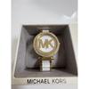 Б/у Аналоговые кварцевые часы Michael Kors MK с логотипом и инкрустацией камнями MICHAEL KORS
