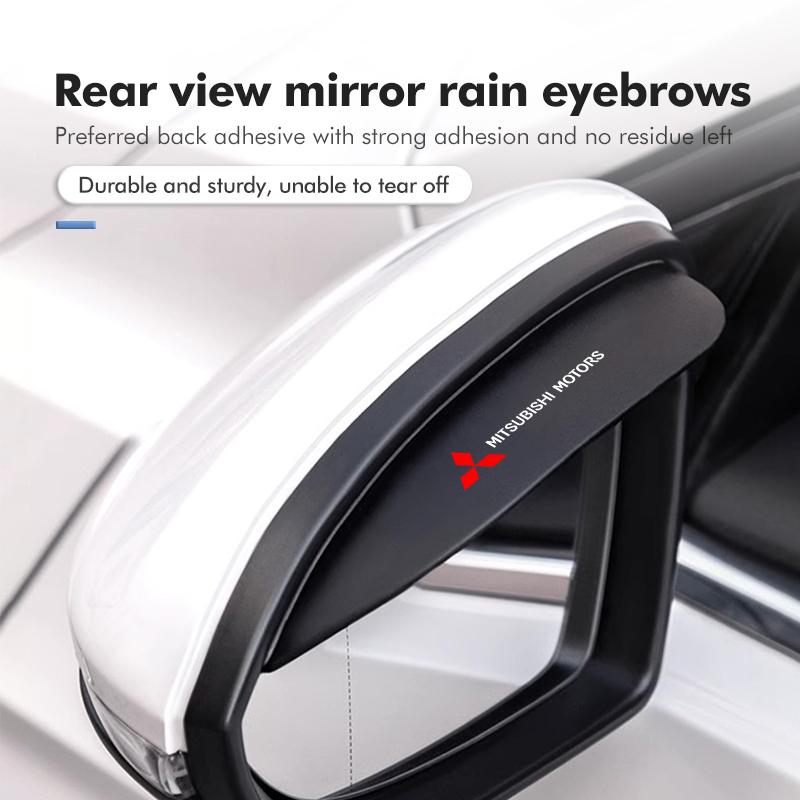 2pcs Car Rearview Mirror Rain Rainy Shield Guard Rain Eyebrows For Mitsubishi Outlander Lancer L200 ASX Pajero Grandis Eclipse
