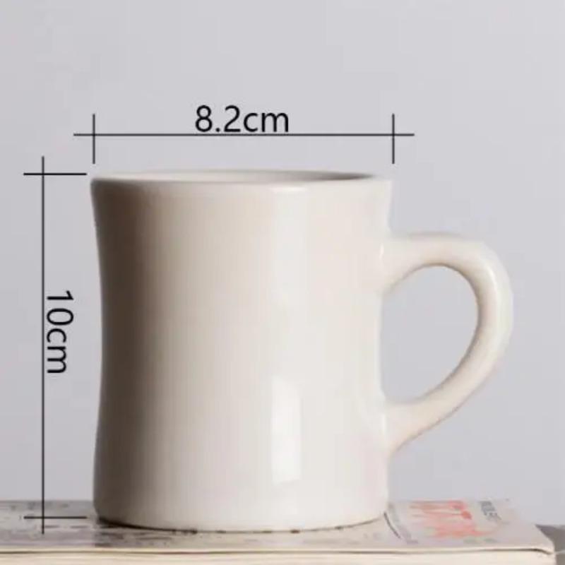 Короткая белая кружка керамическая кофейная чашка