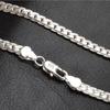 Necklace 5mm 50cm Men Jewelry Wholesale New Fashion 925 Stamp Silver Color Big Long Wide Tendy Male Full Side Chain For Pendant